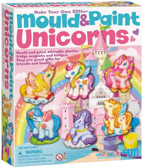 Colata e verniciatura gesso 4m: unicorno 8 pezzi