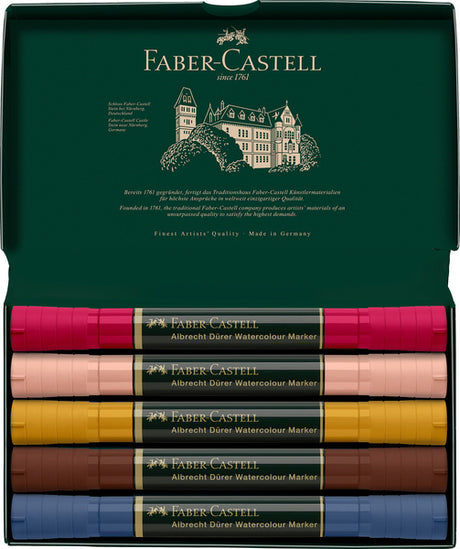 Faber castell fc-160307 wk25pennarello acquerello fc albrechtdürer 5 pezzi ritratto