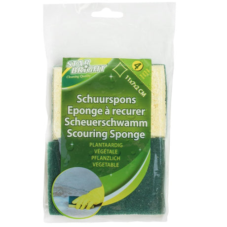 Spugna abrasiva in viscosa Starbright 4pz 11x7x2cm