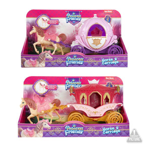 Toi-toys amiche principesse cavallo con carrozza da favola 2 assortiti