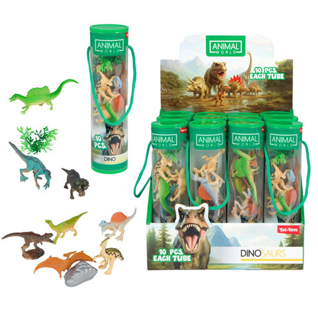Set da gioco Toi-Toys Mondo Animale -dino- 10 pezzi in tubo