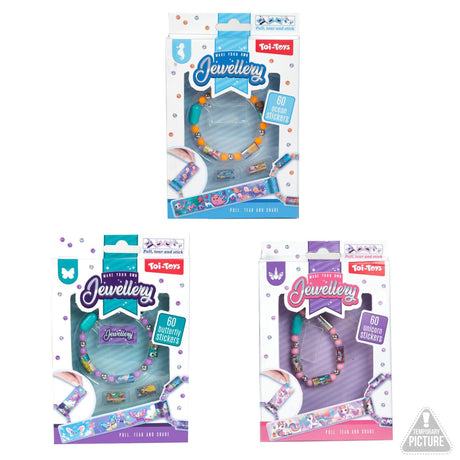 Bracciale gioielli Toi-toys con perline adesive 3 assortiti