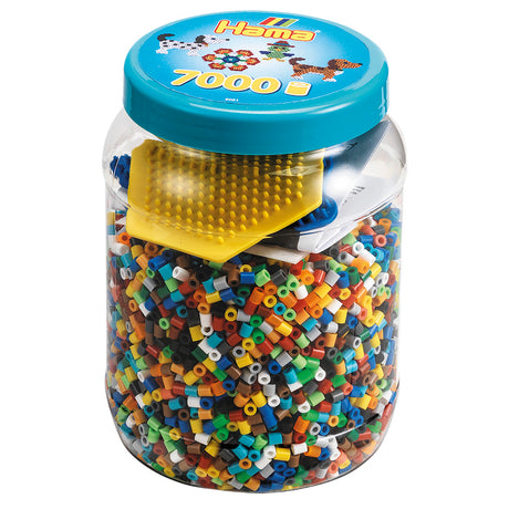 Set perline termoadesive Hama in vaso da 7000 pezzi blu