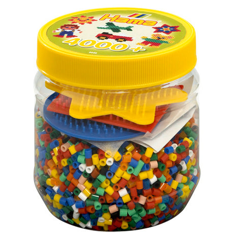 Perle da stiro Hama in tonnellate 4000 pezzi + 3 piastre di base