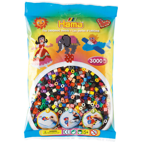 Perline da stiro Hama 3000 pezzi colori assortiti
