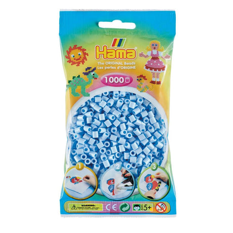 Perline termoadesive Hama blu ghiaccio pastello – 1000 pezzi