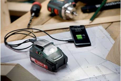 Adattatore di alimentazione a batteria USB Metabo pa 14.4-18 LED - 600288000