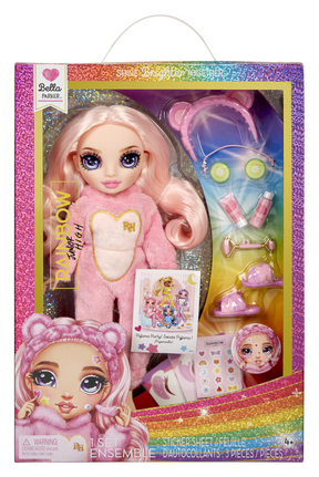 Pigiama party Rainbow High Junior High - 23 cm - bella (rosa) - bambola alla moda