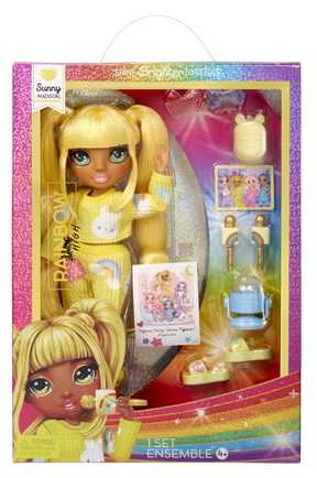 Pigiama party Rainbow High Junior High - 23 cm - solare (giallo) - bambola alla moda