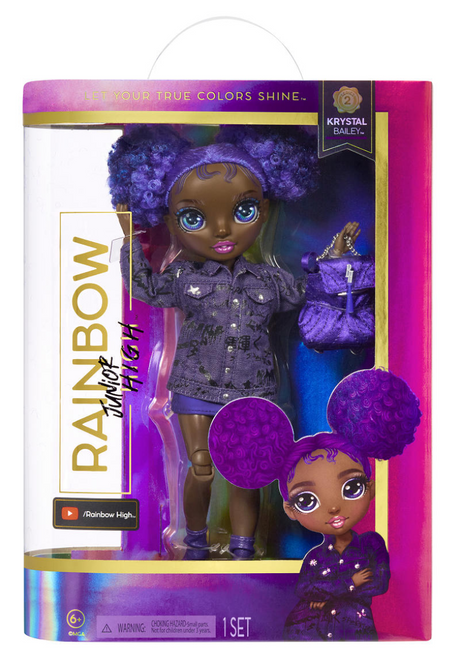 Bambola Rainbow High Junior High in edizione speciale - 23 cm - Krystal Bailey - viola - bambola alla moda