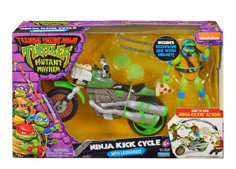 Boti Teenage Mutant Ninja Turtles Ninja Kick Cycle Motor con Leonardo