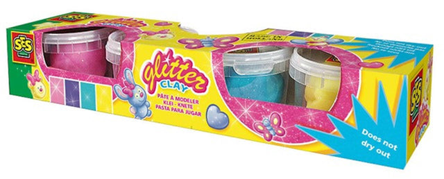 Argilla ses creative ses glitter - 4 vasi di terracotta