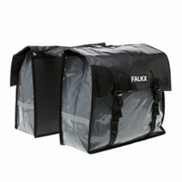 Borsa da bicicletta Falkx Silver Bull Double Bisonyl 45l grigio nero