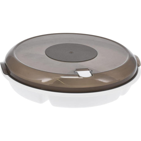 Eccellente piatto per microonde con coperchio per casalinghi Piatto per microonde con coperchio
