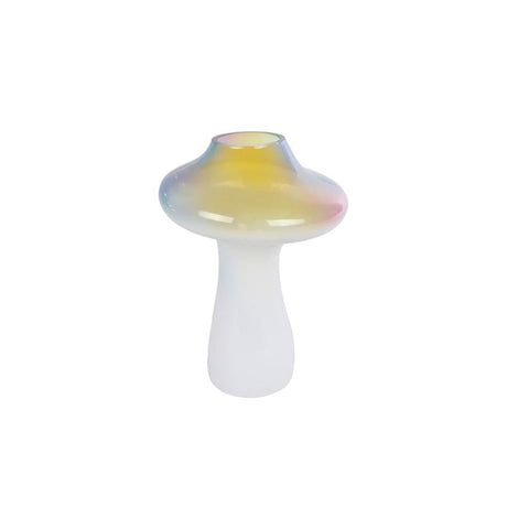 Cosydecor vaso immagine fungo arcobaleno 12x12x17cm vetro muticolore
