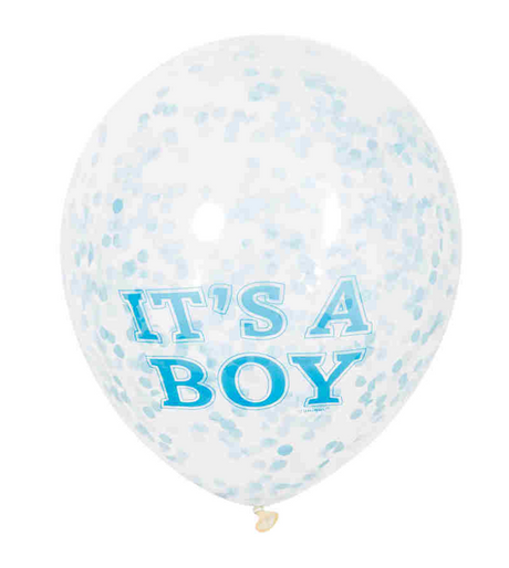 Palloncini coriandoli Haza Barbabianca ragazzo, 6 pz.