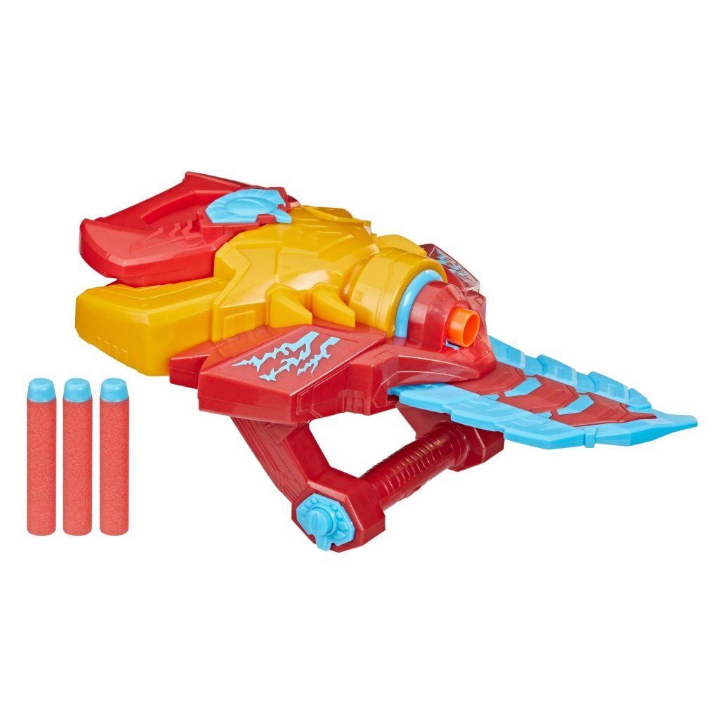 Nerf Marvel Mech Strike Monster Hunters Iron Man + 3 freccette