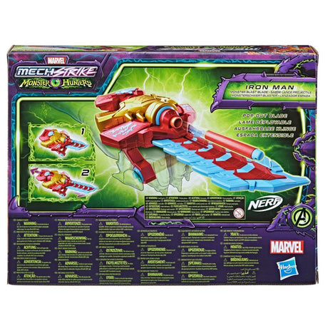 Nerf Marvel Mech Strike Monster Hunters Iron Man + 3 freccette