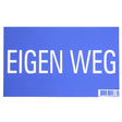 Producten bordje eigen weg