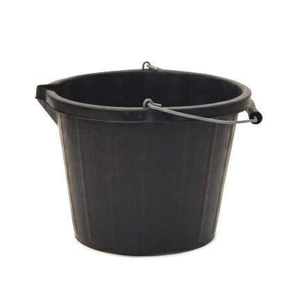 Prodotti secchiello in plastica tondo con beccuccio nero 14l