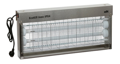 Prodotti Ecokill scatola portamosche elettrica in acciaio inox ipx4 2 x 18w