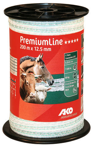 Nastro adesivo Ako Products Premiumline bianco verde 12,5 mm 200 m