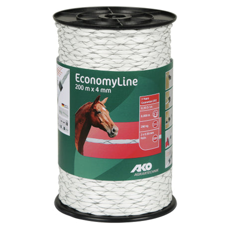 Cavo per scossa elettrica Ako Products Economyline bianco con avvolgimento incrociato 4 mm 200 m