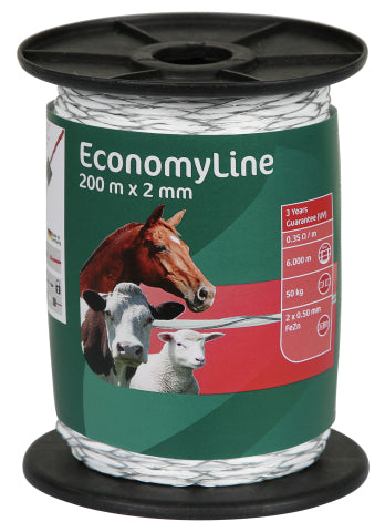 Recinto elettrico Ako Products Economyline bianco a spirale incrociata 200 m