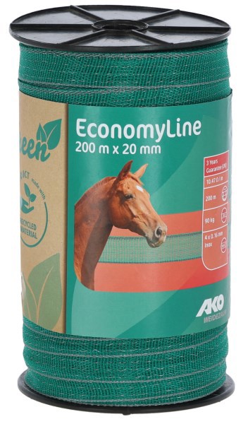 Nastro prodotti Ako economyline 200m 20mm verde grigio 4x0 16mm