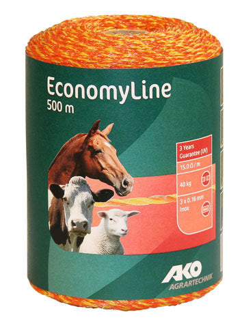 Recinto elettrico Ako Products Economyline giallo arancione 3 acciaio inossidabile 0 16 500 m