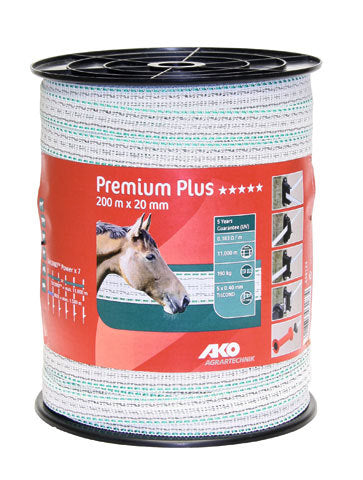 Nastro adesivo Ako Products Premium Plus bianco verde 2 cm 200 m