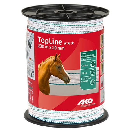 Nastro adesivo Ako Products Topline bianco petrolio 2 cm 200 m