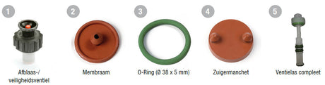 Gloria 1072454 - Kit conversione Viton acidi per prima 3-5 primex comfort5 | 1 pz