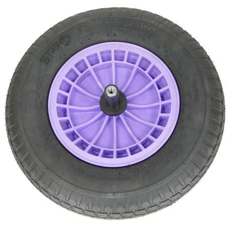 Ruota Fort Products 4 80 4 00x8 Pneumatico 4 strati Cerchio in plastica Lavanda Asse 20 cm