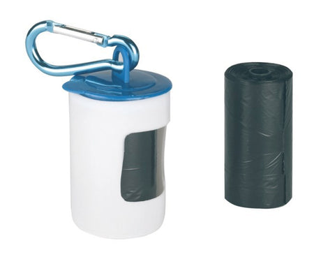 Dispenser per sacchetti per escrementi di cane Abi Products in plastica bianca