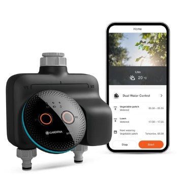 Computer per irrigazione Gardena smart dual water control (grigio turchese, 19034-20)