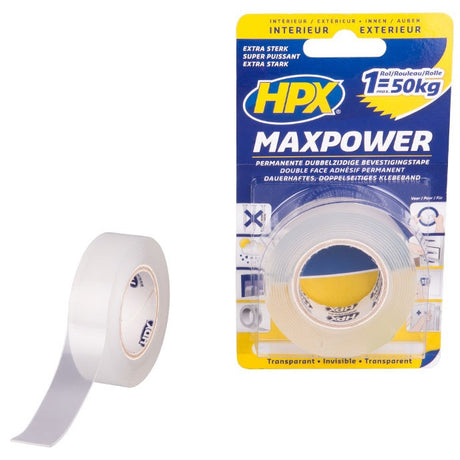 Nastro biadesivo prodotti HPX maxpower trasparente 19mm x 5m