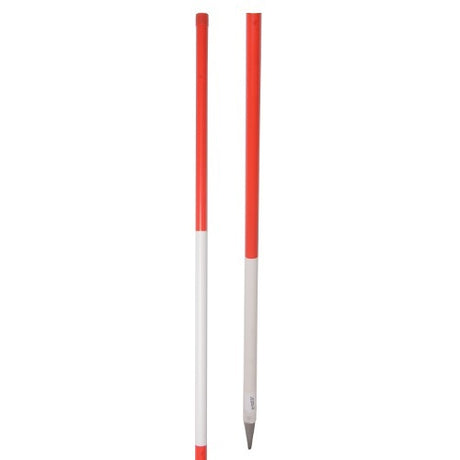 Prodotti jalon stick legno punta in acciaio 200 cm sopra rosso