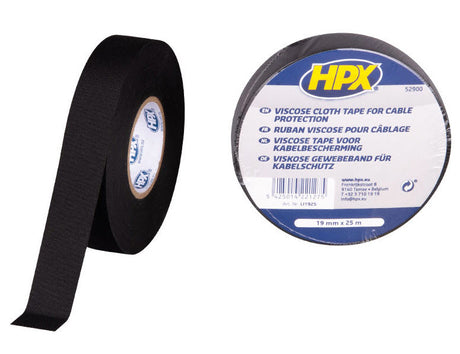 Prodotti HPX nastro protezione cavi lino nero 19mm 25 mtr