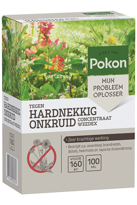 I prodotti Pokon contro le erbacce ostinate si concentrano su Weedex da 100 ml