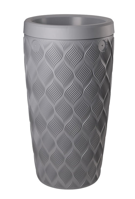 Prodotti botte di pioggia flusso grigio platino 240l incl. fioriera