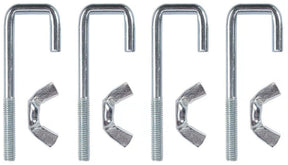 Set di fissaggio per schienale in plastica a slitta