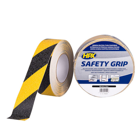 Nastro antiscivolo prodotti HPX giallo nero 50mm x 18m