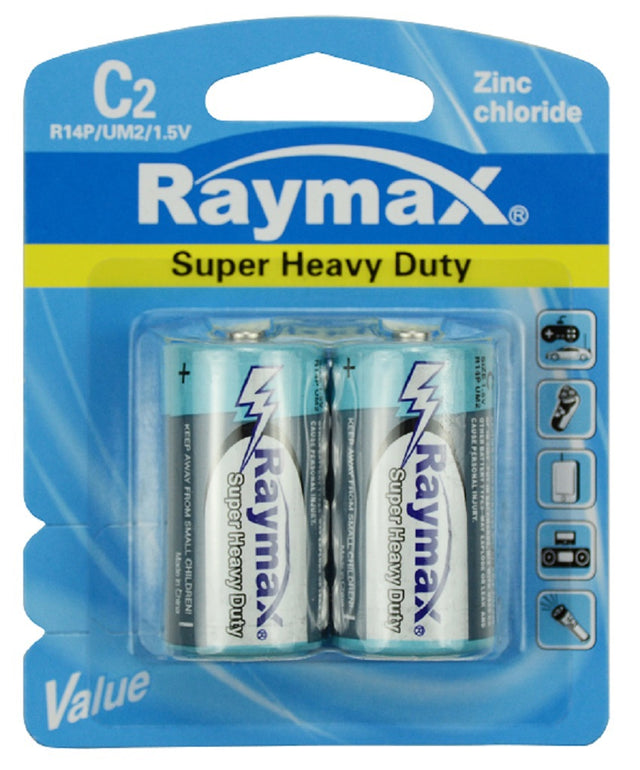 Prodotti Raymax batteria r14p zinco c 15v a 2pz