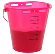 Prodotti secchiello per vitelli in plastica appiattita nuda rosa trasparente