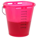 Prodotti secchiello per vitelli in plastica appiattita nuda rosa trasparente