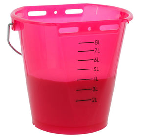 Prodotti secchiello per vitelli in plastica appiattita nuda rosa trasparente