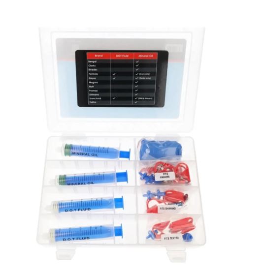 Parte freno Elvedes. kit di deareazione idro spurgo universale per la sostituzione del fluido minerale