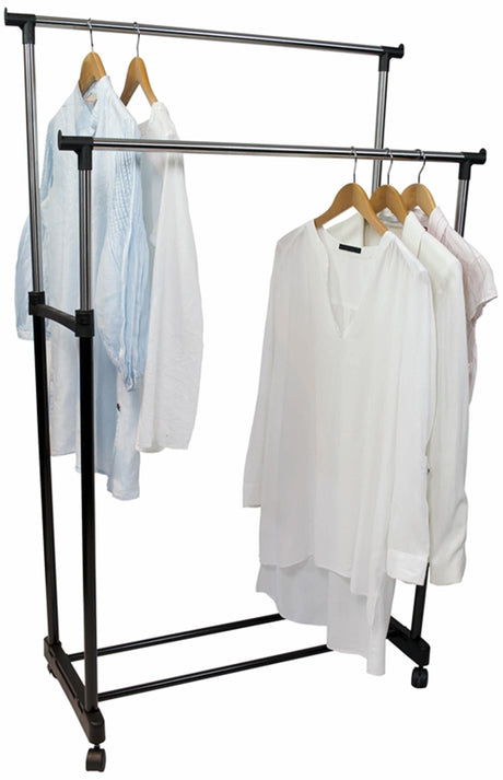 Appendiabiti regolabile doppio 145x43x160cm