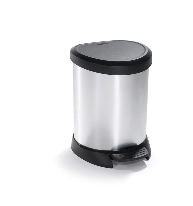 Pattumiera a pedale Decobin Curver - 5l - metallica